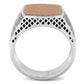 TK3228 - High polished (no plating) Stainless Steel Ring with Semi-Precious Gold Sand Stone in Siam-2