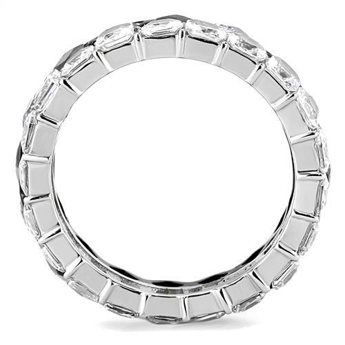 TK3231 - Two-Tone IP Black (Ion Plating) Stainless Steel Ring with AAA Grade CZ  in Black Diamond-2