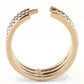 TK3236 - IP Rose Gold(Ion Plating) Stainless Steel Ring with Top Grade Crystal  in Clear-2