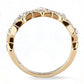 TK3237 - IP Rose Gold(Ion Plating) Stainless Steel Ring with Top Grade Crystal  in Clear-2