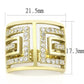 TK3238 - IP Gold(Ion Plating) Stainless Steel Ring with AAA Grade CZ  in Clear-1