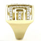 TK3238 - IP Gold(Ion Plating) Stainless Steel Ring with AAA Grade CZ  in Clear-3