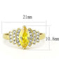 TK3239 - IP Gold(Ion Plating) Stainless Steel Ring with AAA Grade CZ  in Topaz-1