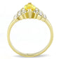 TK3239 - IP Gold(Ion Plating) Stainless Steel Ring with AAA Grade CZ  in Topaz-2