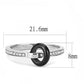 TK3241 - High polished (no plating) Stainless Steel Ring with Top Grade Crystal  in Clear-1