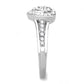 TK3249 - High polished (no plating) Stainless Steel Ring with Top Grade Crystal  in Clear-3