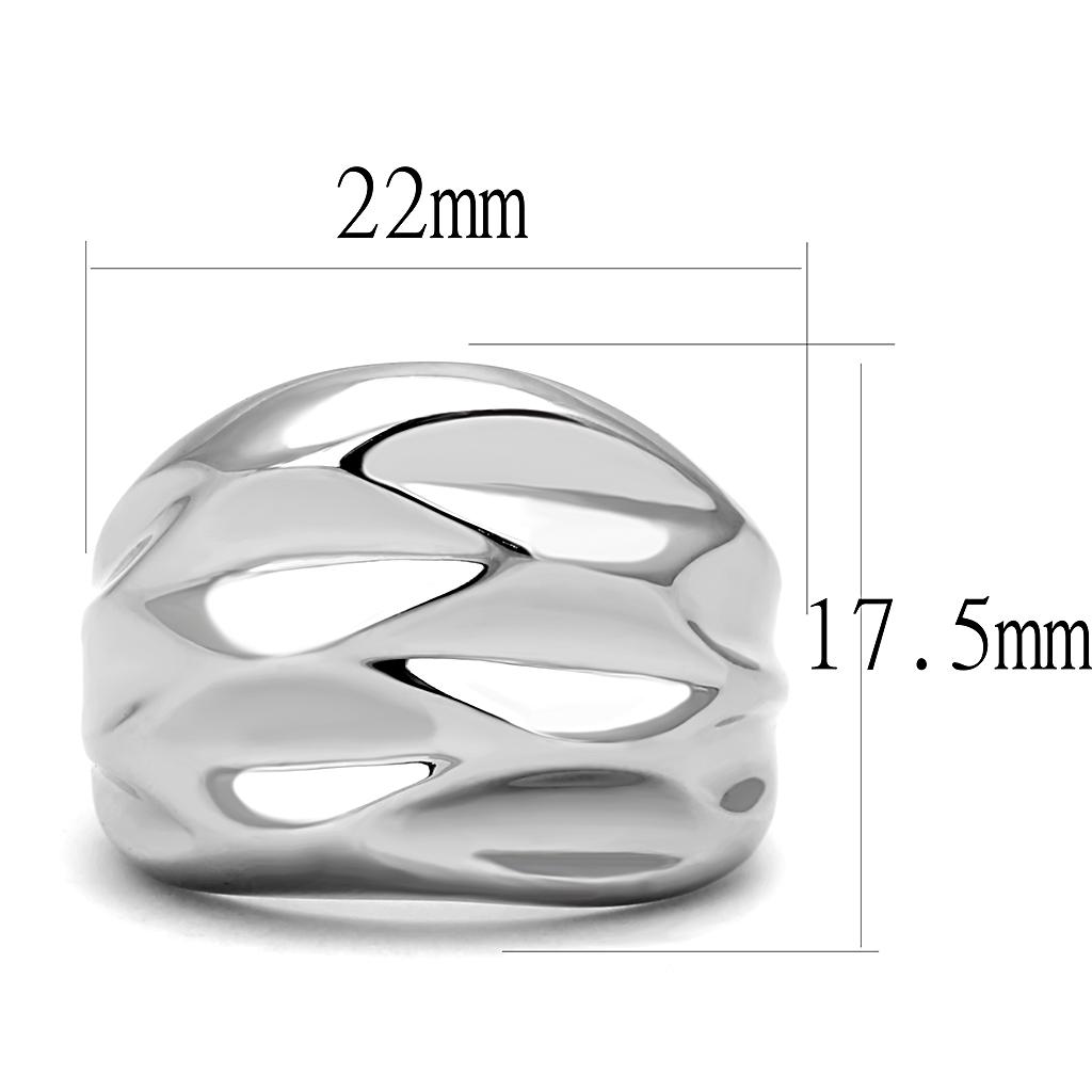 TK3262 - High polished (no plating) Stainless Steel Ring with No Stone-1