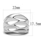 TK3262 - High polished (no plating) Stainless Steel Ring with No Stone-1
