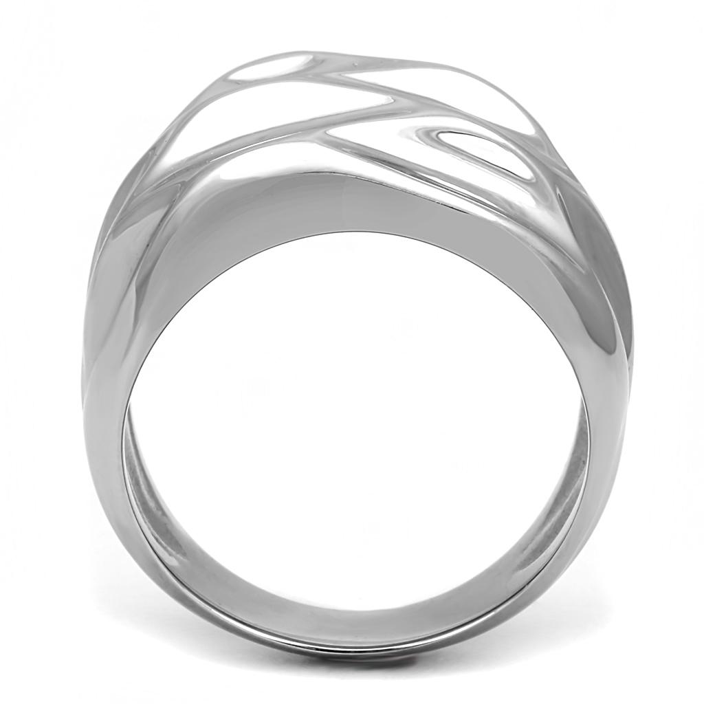 TK3262 - High polished (no plating) Stainless Steel Ring with No Stone-2