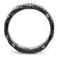 TK3265 - Two-Tone IP Black (Ion Plating) Stainless Steel Ring with Top Grade Crystal  in Clear-2