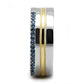 TK3266 - Two-Tone IP Gold (Ion Plating) Stainless Steel Ring with Top Grade Crystal  in Montana-3