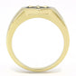 TK3268 - IP Gold(Ion Plating) Stainless Steel Ring with Epoxy  in Jet-2