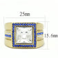 TK3269 - IP Gold(Ion Plating) Stainless Steel Ring with Top Grade Crystal  in Clear-1
