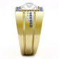 TK3269 - IP Gold(Ion Plating) Stainless Steel Ring with Top Grade Crystal  in Clear-3