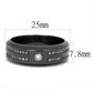 TK3275 - IP Light Black  (IP Gun) Stainless Steel Ring with AAA Grade CZ  in Clear-1