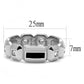 TK3281 - High polished (no plating) Stainless Steel Ring with Top Grade Crystal  in Clear-1