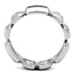 TK3281 - High polished (no plating) Stainless Steel Ring with Top Grade Crystal  in Clear-2