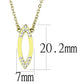 TK3285 - IP Gold(Ion Plating) Stainless Steel Necklace with Top Grade Crystal  in Clear-1