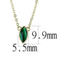 TK3286 - IP Gold(Ion Plating) Stainless Steel Necklace with Synthetic MALACHITE in Emerald-1