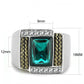 TK3295 - Two-Tone IP Gold (Ion Plating) Stainless Steel Ring with Synthetic Synthetic Glass in Blue Zircon-1