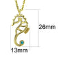TK3296 - IP Gold(Ion Plating) Stainless Steel Necklace with Top Grade Crystal  in Blue Zircon-1