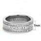 TK3435 - High polished (no plating) Stainless Steel Ring with AAA Grade CZ  in Clear-1