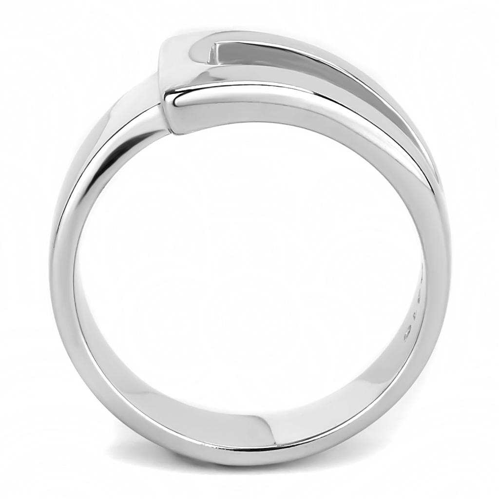 TK3438 - High polished (no plating) Stainless Steel Ring with No Stone-2