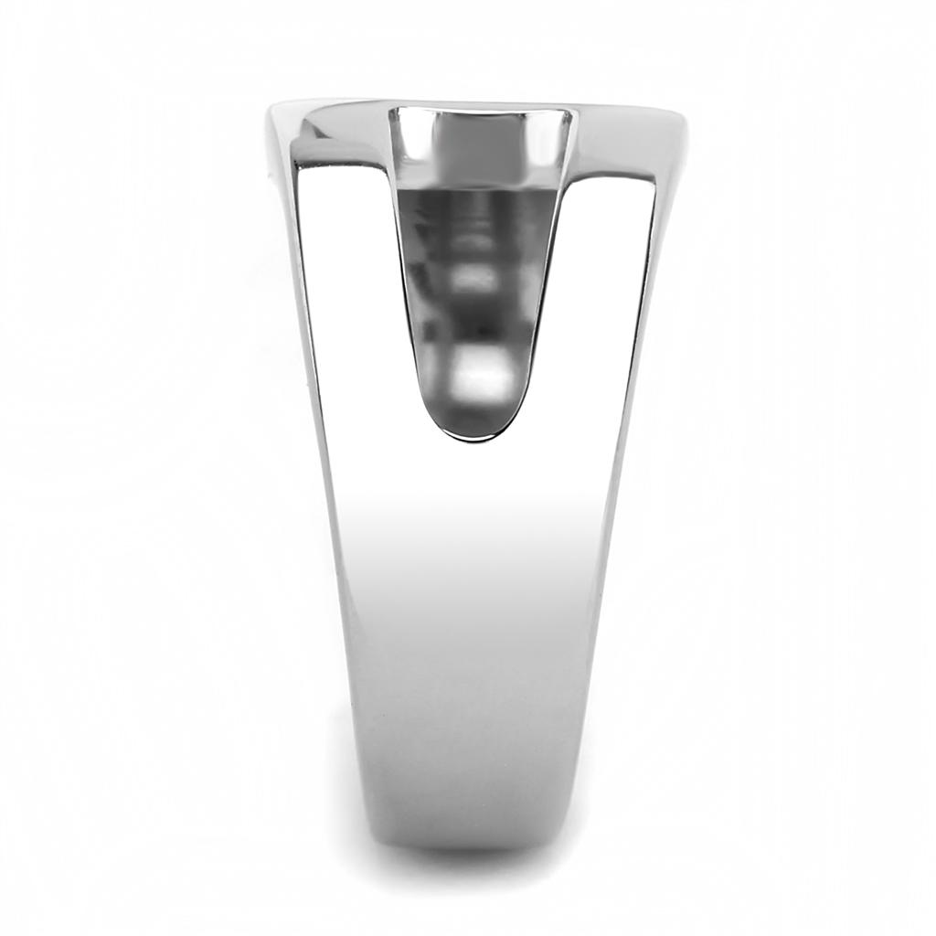 TK3438 - High polished (no plating) Stainless Steel Ring with No Stone-3