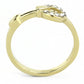 TK3439 - IP Gold(Ion Plating) Stainless Steel Ring with Top Grade Crystal  in Clear-2