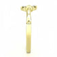 TK3439 - IP Gold(Ion Plating) Stainless Steel Ring with Top Grade Crystal  in Clear-3