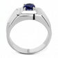 TK3459 - High polished (no plating) Stainless Steel Ring with Synthetic Synthetic Glass in Montana-2