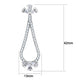 TK3473 - High polished (no plating) Stainless Steel Earrings with AAA Grade CZ  in Clear-1