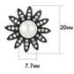 TK3484 - IP Black(Ion Plating) Stainless Steel Earrings with Synthetic Pearl in White-1