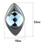 TK3494 - IP Light Black  (IP Gun) Stainless Steel Earrings with Synthetic Synthetic Glass in Light Sapphire-1
