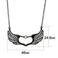 TK3496 - IP Black(Ion Plating) Stainless Steel Necklace with Top Grade Crystal  in Clear-1