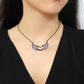 TK3496 - IP Black(Ion Plating) Stainless Steel Necklace with Top Grade Crystal  in Clear-2