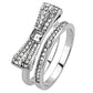 TK3506 - High polished (no plating) Stainless Steel Ring with Top Grade Crystal  in Clear-3