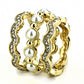 TK3520 - IP Gold(Ion Plating) Stainless Steel Ring with Synthetic Pearl in White-3