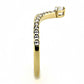 TK3524 - IP Gold(Ion Plating) Stainless Steel Ring with AAA Grade CZ  in Clear-3