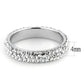 TK3533 - High polished (no plating) Stainless Steel Ring with Top Grade Crystal  in Clear-1