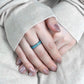 TK3535 - High polished (no plating) Stainless Steel Ring with Top Grade Crystal  in Sea Blue-4