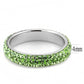 TK3537 - High polished (no plating) Stainless Steel Ring with Top Grade Crystal  in Peridot-1