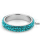 TK3538 - High polished (no plating) Stainless Steel Ring with Top Grade Crystal  in Blue Zircon-1