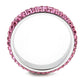 TK3542 - High polished (no plating) Stainless Steel Ring with Top Grade Crystal  in Rose-2