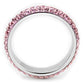 TK3543 - High polished (no plating) Stainless Steel Ring with Top Grade Crystal  in Light Rose-2
