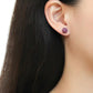 TK3552 - High polished (no plating) Stainless Steel Earrings with Top Grade Crystal  in Amethyst-2