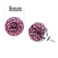 TK3553 - High polished (no plating) Stainless Steel Earrings with Top Grade Crystal  in Rose-1
