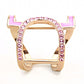 TK3561 - IP Rose Gold(Ion Plating) Stainless Steel Ring with Top Grade Crystal  in Light Rose-4