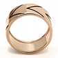 TK3563 - IP Rose Gold(Ion Plating) Stainless Steel Ring with Epoxy  in Jet-2
