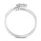 TK3570 - No Plating Stainless Steel Ring with AAA Grade CZ  in Clear-2